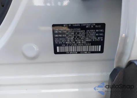 2022 Subaru Forester Limited z USA, uszkodzony, nr VIN JF2SKANC8NH475644